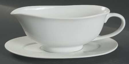 Tapestries Winter White Gravy Boat & Underplate