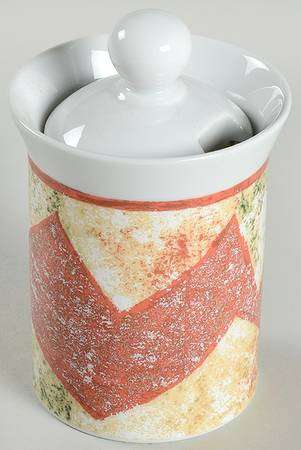 Travatine Rust Sugar Bowl & Lid