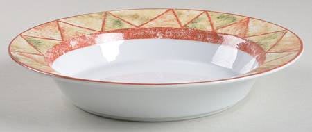 Travatine Rust Rim Soup Bowl