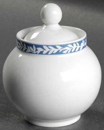 Trellis Delft Blue Sugar Bowl & Lid