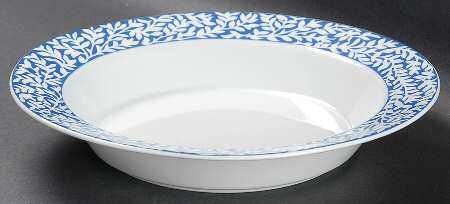 Trellis Delft Blue Rim Soup Bowl