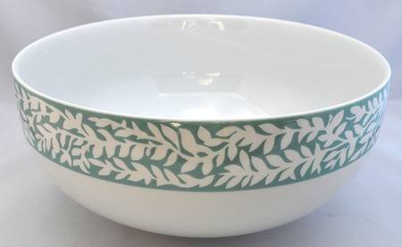 Trellis Mint Green 8" Round Vegetable Bowl
