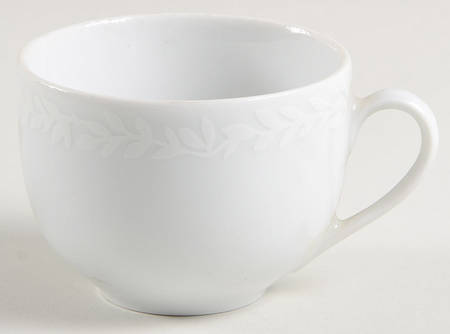 Trellis White Flat Demitasse Cup