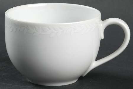 Trellis White Flat Cup