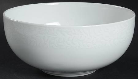 Trellis White 8" Round Vegetable Bowl