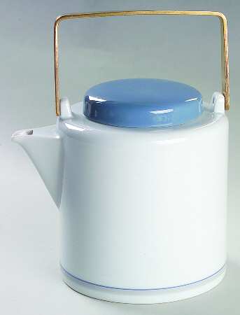 Damask Blue Teapot & Lid