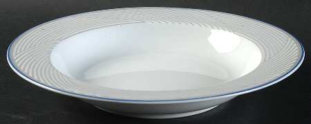 Twill Blue Large Rim Soup Bowl
