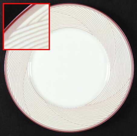 Twill Red Dinner Plate