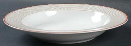 Twill Red Large Rim Soup Bowl
