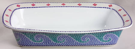 Waves 13"  Rectangular Baker