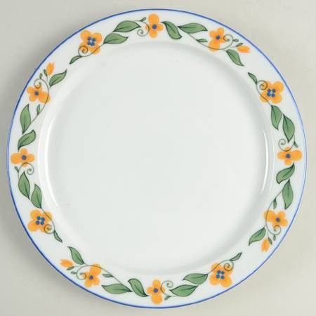 Wild Flowers Yellow Salad Plate