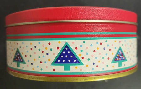 Winterfest Round Metal Box with Lid