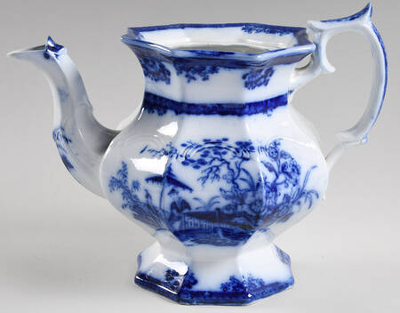Amoy (Flow Blue) Teapot No Lid