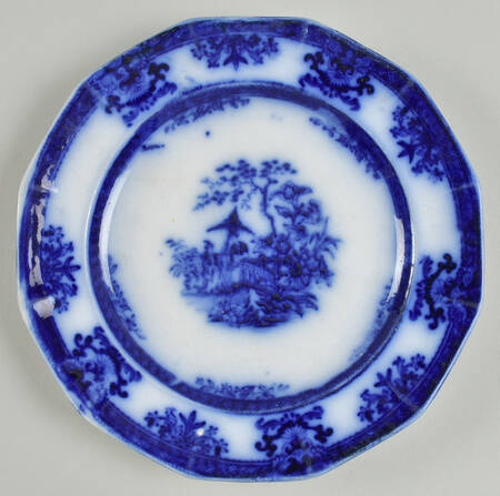 Amoy (Flow Blue) Bread & Butter Plate