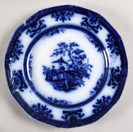 Amoy (Flow Blue) Luncheon Plate