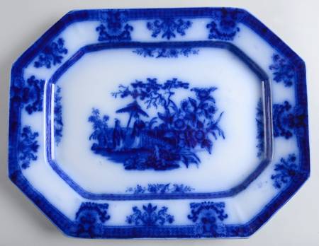 Amoy (Flow Blue) 16" Oval Serving Platter