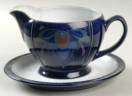 Baroque Open Sauce Boat & Underplate by Denby-Langley