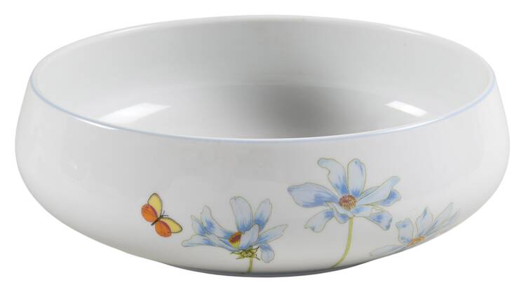 Blue Daisy Touch of Blue 7" Round Vegetable Bowl