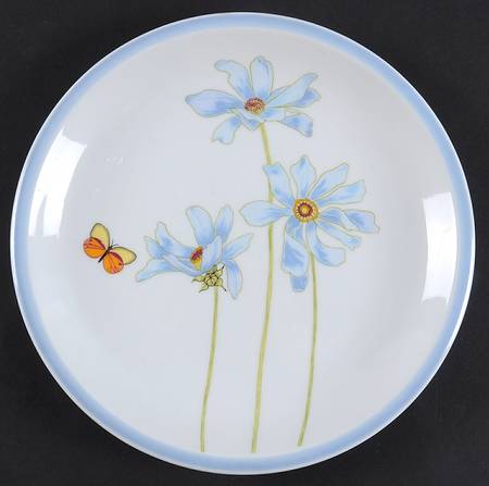 Blue Daisy Touch of Blue Salad Plate