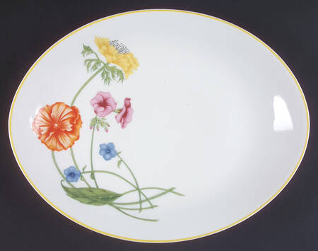 Country Blossom 12" Oval Serving Platter