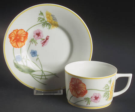 Country Blossom Flat Cup & Saucer Set
