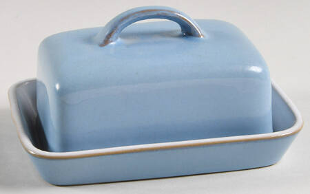 Colonial Blue Rectangular Covered Butter