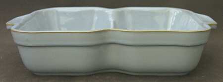 Colonial Blue Rectangular Divided Vegetable Bowl