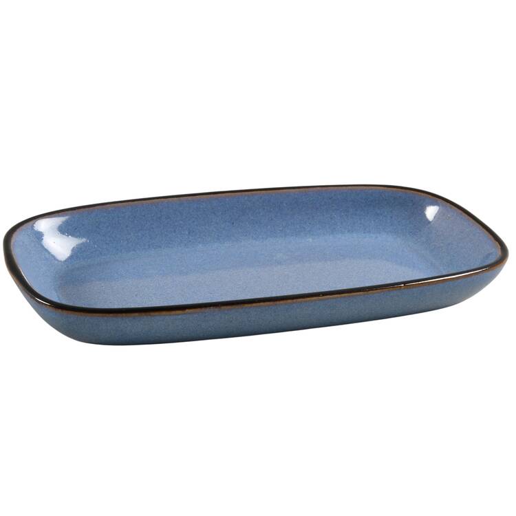 Corfu Blue and Rust 1/4 Lb Butter No Lid