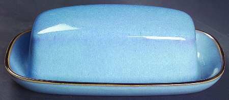 Corfu Blue and Rust 1/4 Lb Covered Butter