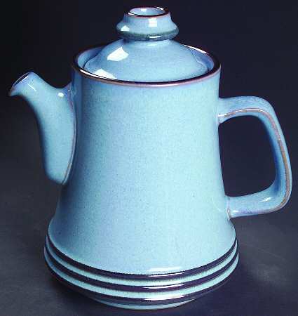 Corfu Blue and Rust Tea/Coffee Pot & Lid