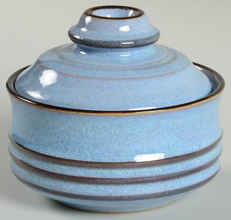 Corfu Blue and Rust Individual Casserole & Lid