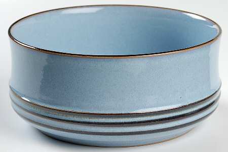 Corfu Blue and Rust 7" Round Vegetable Bowl