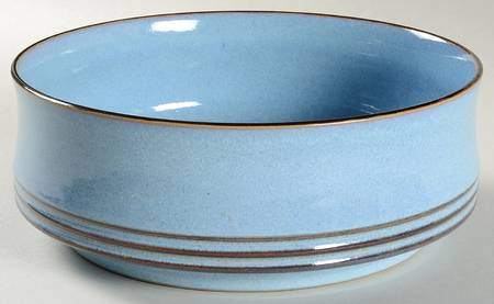 Corfu Blue and Rust 9" Round Vegetable Bowl