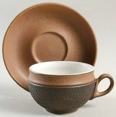 Cotswold Flat Cup & Saucer Set by Denby-Langley