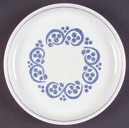 English Blue Bread & Butter Plate