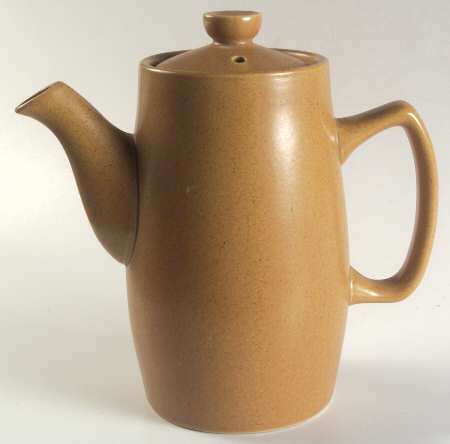 English Brown Coffee Pot & Lid