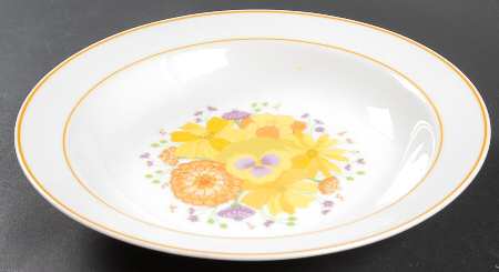 Golden Afternoon Rim Soup Bowl
