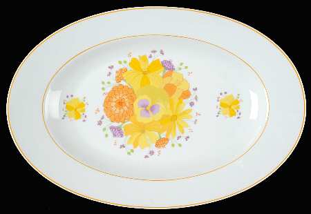 Golden Afternoon 13" Oval Serving Platter