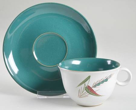 Greenwheat Flat Cup & Saucer Set