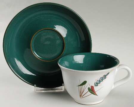 Greenwheat Flat Cup & Saucer Set