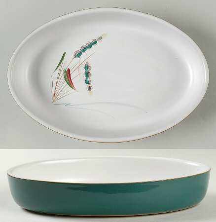 Greenwheat 10" Oval Vegetable Bowl