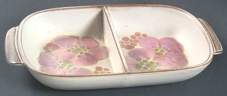Gypsy 11" Oval Divided Vegetable Bowl