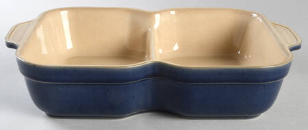 Imperial Blue Rectangular Divided Vegetable Bowl