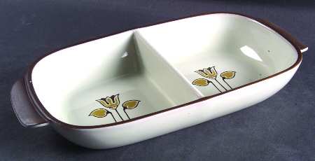 Kimberly 11" Oval Divided Vegetable Bowl