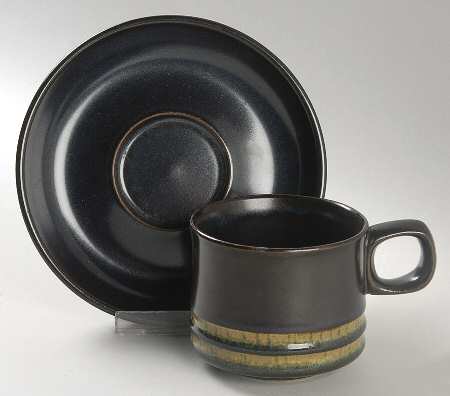 Kismet Blue Flat Cup & Saucer Set