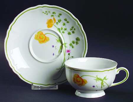 Meadow Bank Footed Cup & Saucer Set