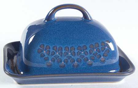 Midnight Rectangular Covered Butter by Denby-Langley