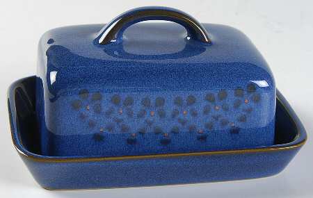 Midnight Rectangular Covered Butter by Denby-Langley