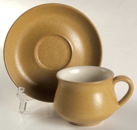 Ode Flat Cup & Saucer Set by Denby-Langley