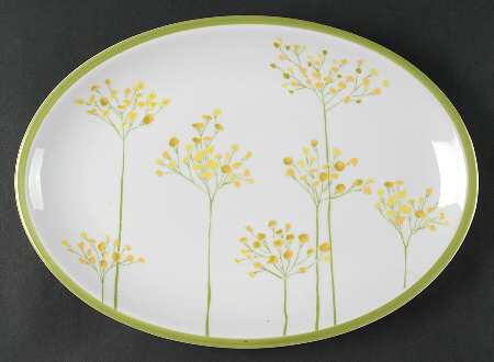 Patch of Green 13" Oval Serving Platter